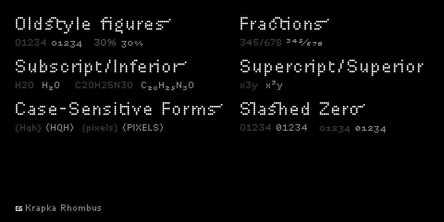 Ejemplo de fuente DR Krapka Rhombus Font Size10 px